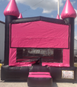 Neon pink black bouncer bounce house rental in St Augustine, FL