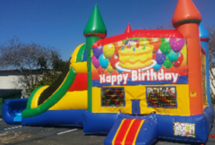 Rainbow Happy Birthday Combo Wet Slip-n-Slide in St Augustine, FL